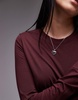 ARKET long sleeve t-shirt in burgundy