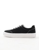 ASOS DESIGN plimsoll sneakers in black