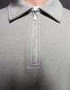 River Island quarter zip collared sweatshirt in light khaki