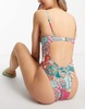 South Beach high leg swimsuit in paisley print