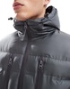 Brave Soul padded puffer jacket with hood in gray