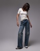 ARKET ribbed jersey T-shirt with scoop neck in off-white