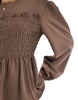 ASOS DESIGN shirred waist top in stone