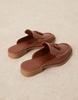 ASOS DESIGN mule loafers in tan weave