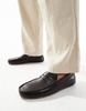 ASOS DESIGN driver loafers in brown leather