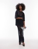 ASOS DESIGN oversized mesh T-shirt in navy