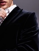 ASOS DESIGN slim fit velvet blazer in black