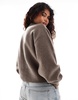 Monki knit turtleneck sweater in mole
