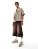 Bershka late dinner club shirt in sand