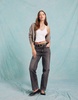 Miss Selfridge heart pocket straight leg jeans in black