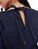 Miss Selfridge fit and flare long sleeve denim dress