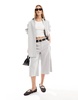 ASOS DESIGN long shorts in gray stripe