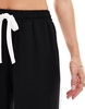 ASOS DESIGN Petite pull-on pants with contrast panel in black