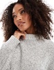 ASOS DESIGN oversized crew neck sweater in mono twist yarn