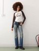 Reclaimed Vintage long sleeve raglan t-shirt with horse print in cream and brown