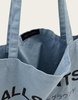 AllSaints Underground unisex shopper tote bag in stonewash blue