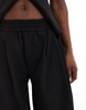 Bershka barrel leg tailored pants in black