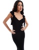 ASOS DESIGN knot strap detail midi dress in black