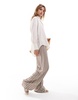 ONLY oversized long sleeve textured shirt in stone