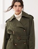 Miss Selfridge belted trench coat in khaki