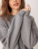 ASOS DESIGN cable spliced sweatshirt in gray - part of a set