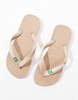 Havaianas unisex Brazil logo flip flops in rose gold