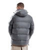 Brave Soul padded puffer jacket with hood in gray
