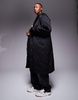 ASOS DESIGN padded longline parka jacket in black