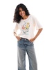 ONLY Grow & Glow print oversized T-shirt in light pink