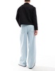 Another Influence wide leg denim jeans in bleached blue