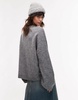 ARKET super soft alpaca wool blend relaxed sweater in gray