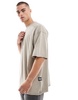 Bershka boxy oversized fit T-shirt in brown