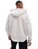 Bershka washed zip up hoodie tracksuit in gray