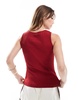 Brave Soul button down vest in red