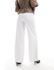 ASOS DESIGN tailored relaxed straight leg pants in ivory