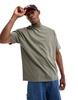 ASOS DESIGN essential heavyweight oversized high neck t-shirt 240gsm in khaki