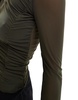 Bershka mesh asymmetric top in khaki