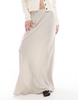 ASOS DESIGN satin bias maxi skirt in gray