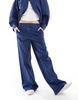 ASOS DESIGN low rise relaxed pants in blue stripe - part of a set