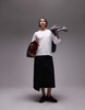ARKET heavyweight 3/4 sleeve T-shirt in white