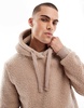 Brave Soul borg hoodie in stone