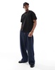 Bershka heavyweight oversized T-shirt in black