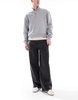 Another Influence wide leg denim jeans in washed black