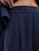 ASOS DESIGN wide leg pull on pants in navy stripe