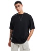 ADPT oversized t-shirt with birds back print in black