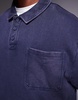 ASOS DESIGN boxy oversized washed polo in navy