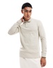 BOSS Orange passerby long sleeve polo shirt in beige