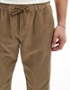 Jack & Jones loose fit drawstring cord pants in tan