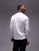 Mango long sleeve t-shirt in white
