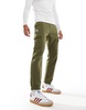 AAPE By A Bathing Ape logo cargo cuffed sweatpants in khaki